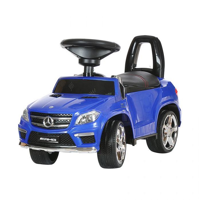 Каталка толокар Mercedes Benz GL63 AMG  свет, звук, кож.сиденье A888AA-D синий