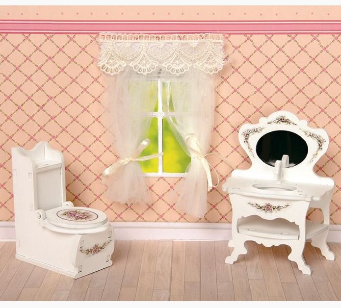 Мебель для кукол Одним прекрасным утром - Туалетная комната Прованс 59407
