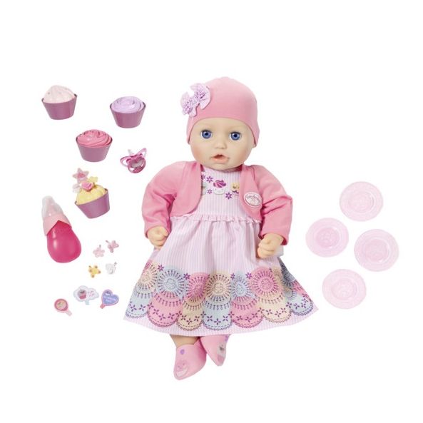 Беби Анабель интерактивная кукла Праздничная 43 см Baby Annabell Zapf Creation 700-600