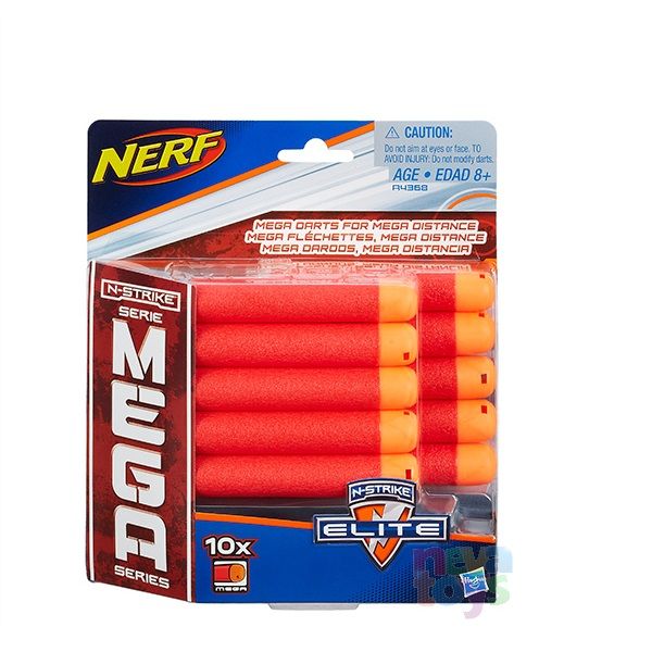 Nerf Комплект 10 стрел для бластеров Мега Нерф A4368E24