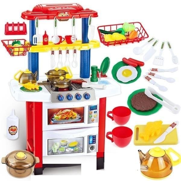 Детская игровая кухня с водой 83 см "Кухня как у мамы" 33 предмета 7116-1