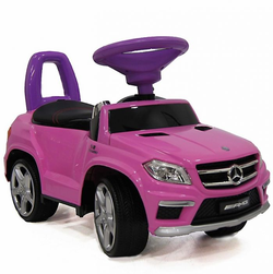 Каталка толокар Mercedes Benz GL63 AMG  свет, звук, кож.сиденье SXZ1578-A розовый
