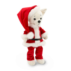 Мягкая игрушка Собака Чихуахуа Санта Lucky Oscar 35 см Lucky Doggy Оранж LD020