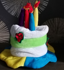 Колпак шутовской "Шляпа-торт" цветной Е40268