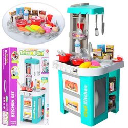 Детская игровая кухня с водой, свет и звук 49 предметов, 72 см 922-48