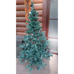 Новогодняя елка  искусственная с шишками голубая 180 см Е4042