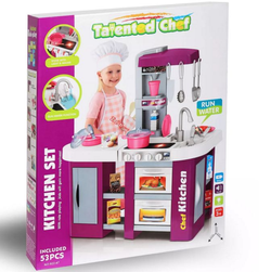 Детская игровая кухня с водой Kitchen Chef, свет и звук 53 предмета, 72 см 922-47 фиолетовая