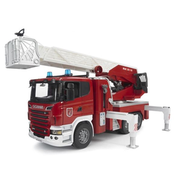 BRUDER Пожарная машина Scania с выдвижной лестницей и помпой 03-590