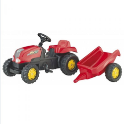 Rolly Toys Трактор педальный с прцепом RollyKid-X,rot от 2-х лет 012121