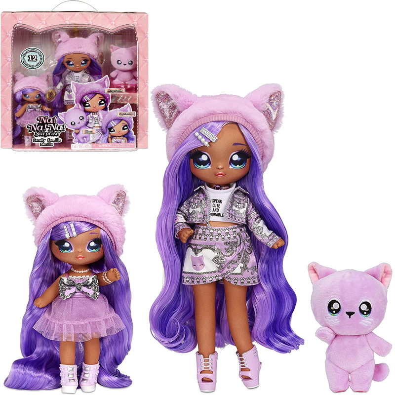 Набор кукол Na Na Na Surprise Lavender Kitty Family семья кошек 575962