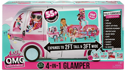 Автобус LOL Surprise 2021 OMG кемпер серебристый 4-in-1 Glamper Camper  55 сюрпризов 576730