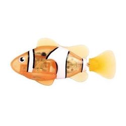 Robo Fish Роборыбка светодиодная Клоун оранжевый плавает в воде, светится 2541C
