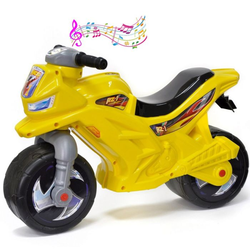 Каталка-мотоцикл беговел Racer RZ 1 ОР501 озвученная желтый