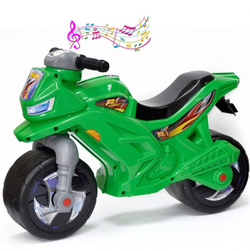 Каталка-мотоцикл беговел Racer RZ 1 ОР501 со звуком зеленый